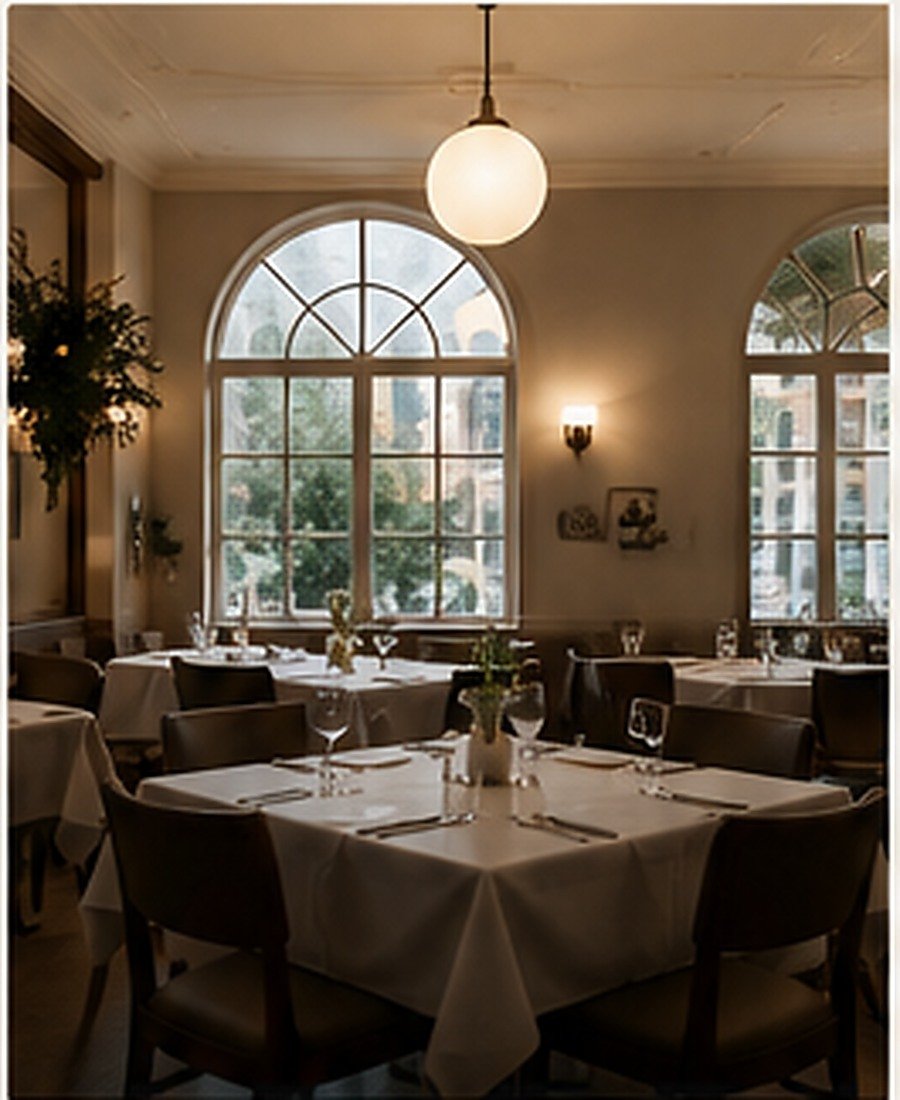 Elegant restaurant dining room