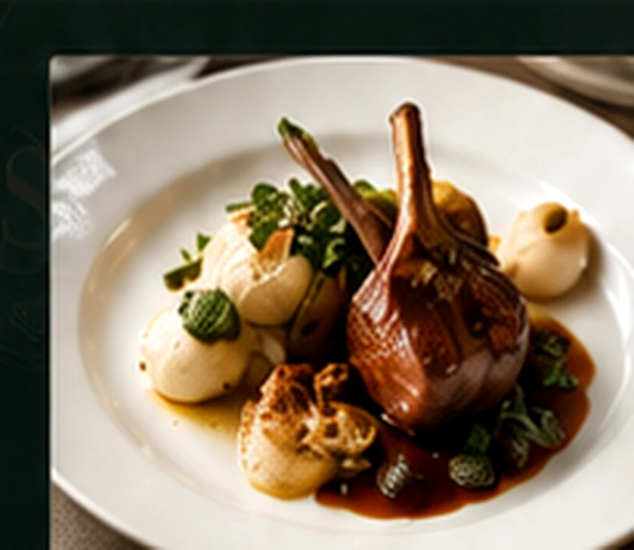 Grilled lamb rack